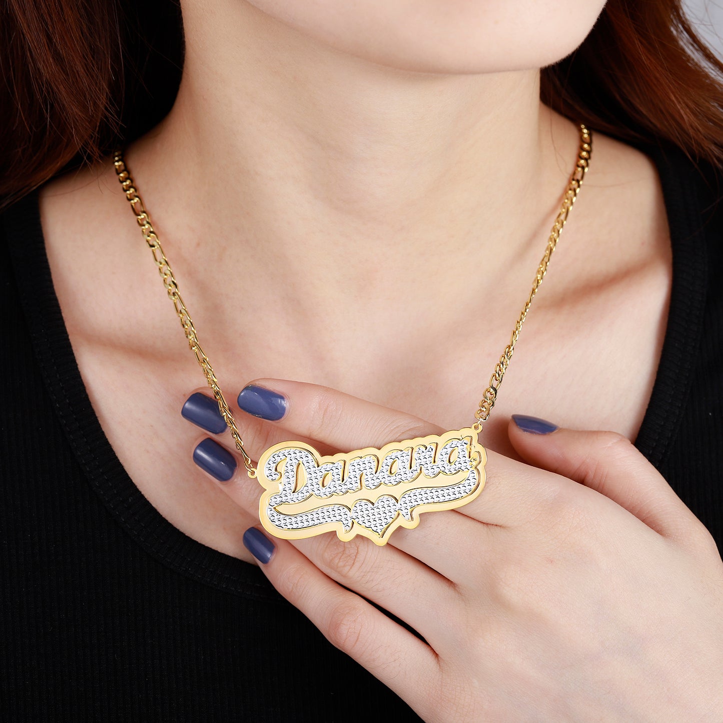 Customized Double Name Necklace QN382