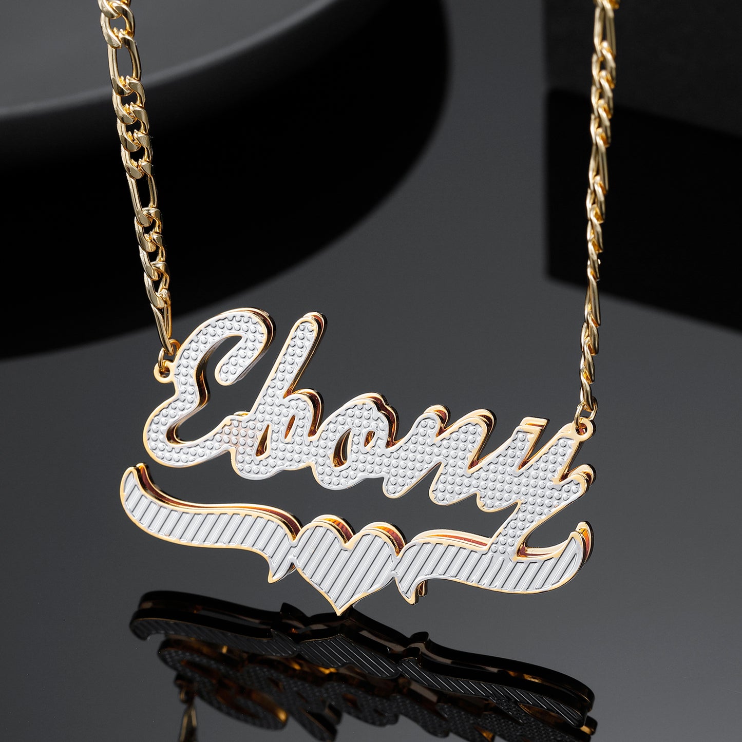Double layer 3D Necklace QN20921