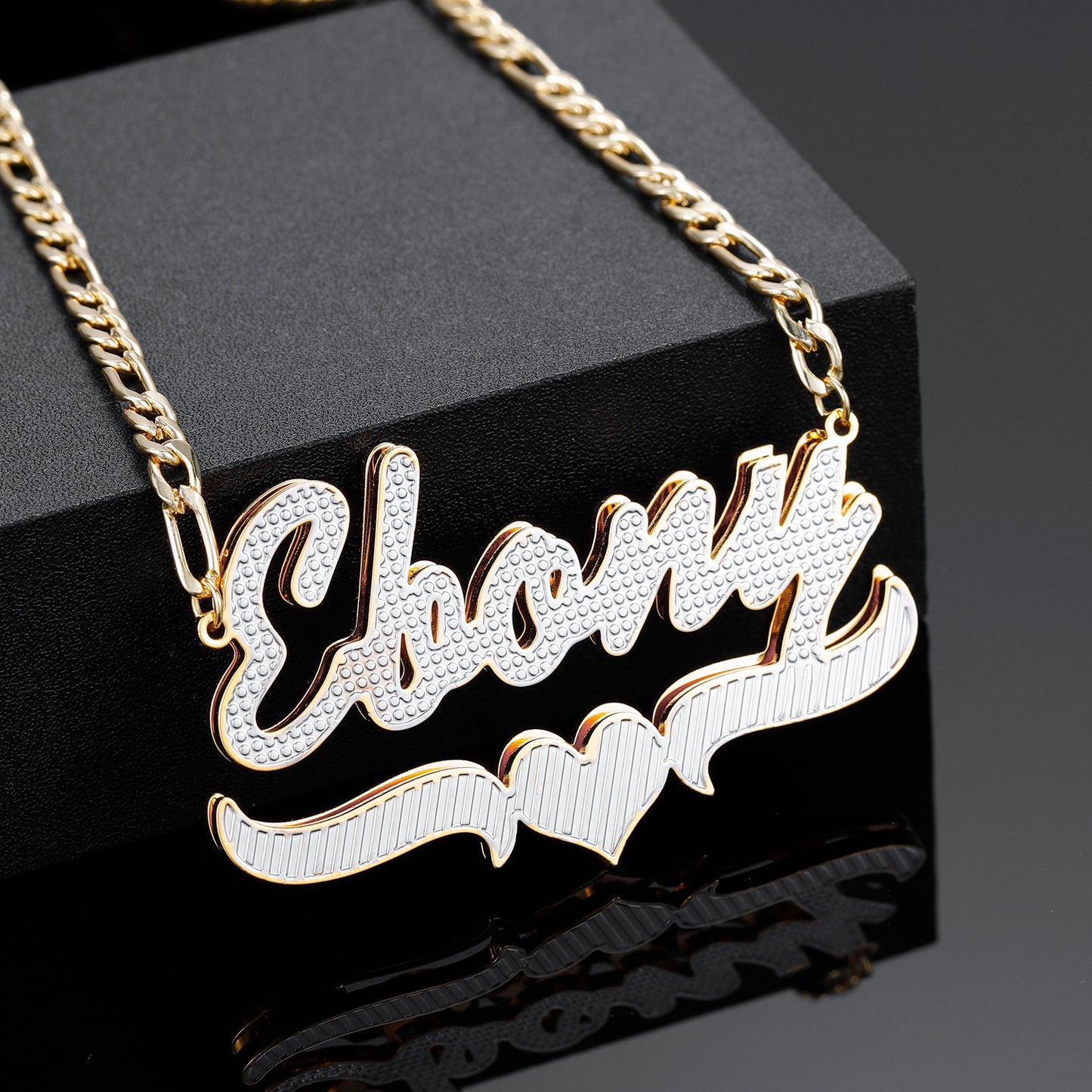 Double layer 3D Necklace QN20921