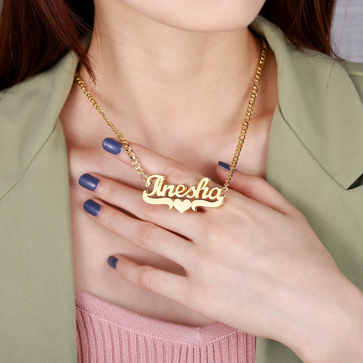 Customized Double Name Necklace QN368