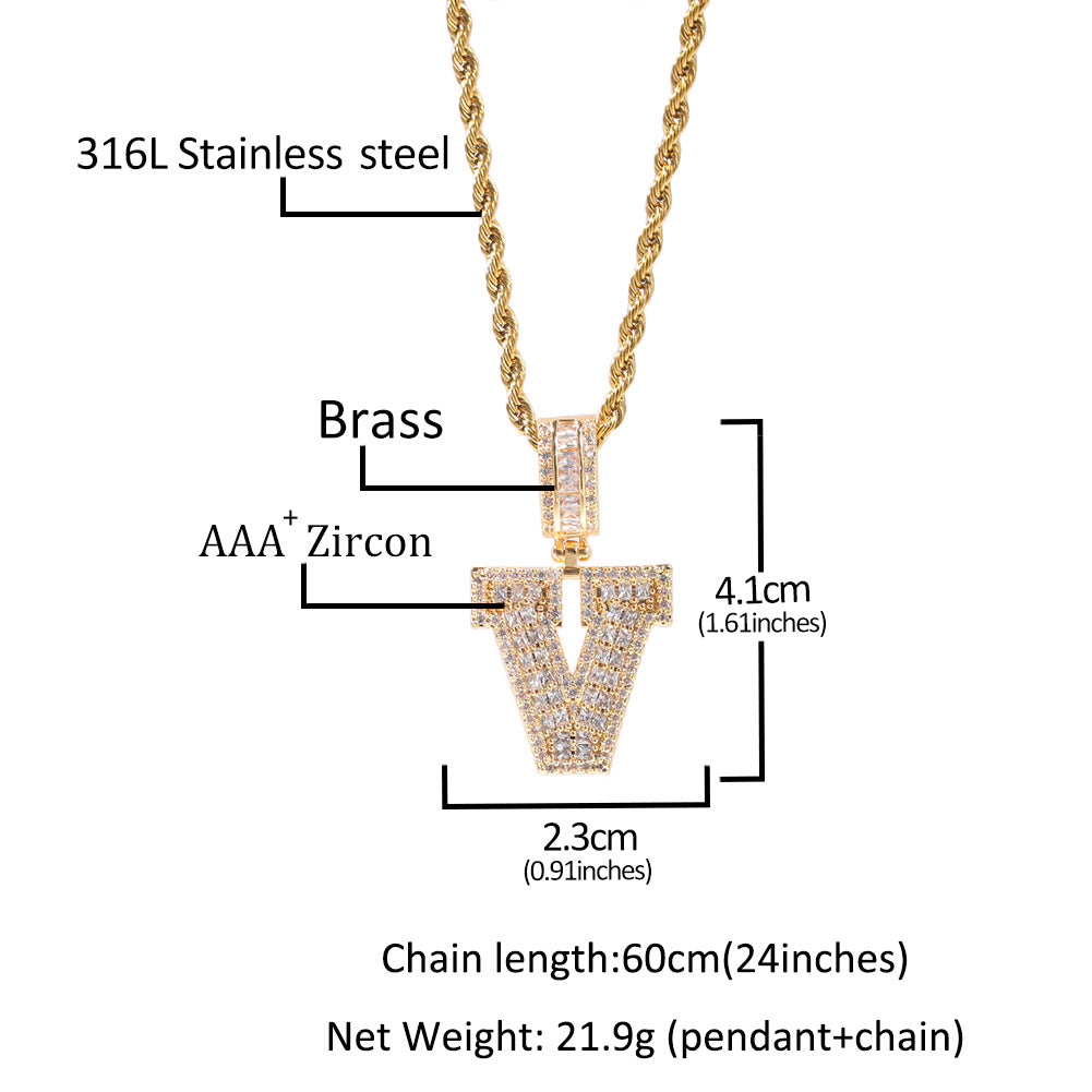 Chaîne de tennis Hip Hop Bling Bling Iced Out pour homme