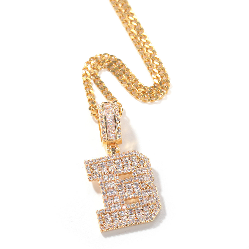 Chaîne de tennis Hip Hop Bling Bling Iced Out pour homme