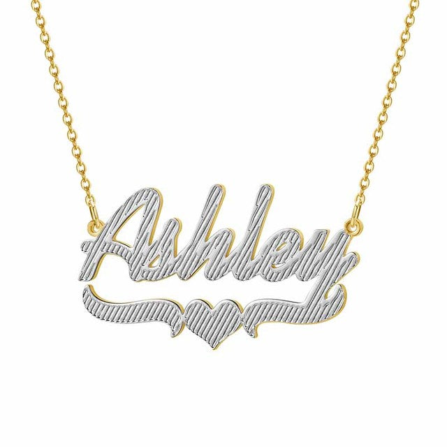 Two Tone Name Necklace QN20899