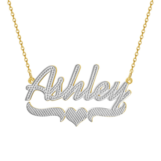 Two Tone Name Necklace QN20899