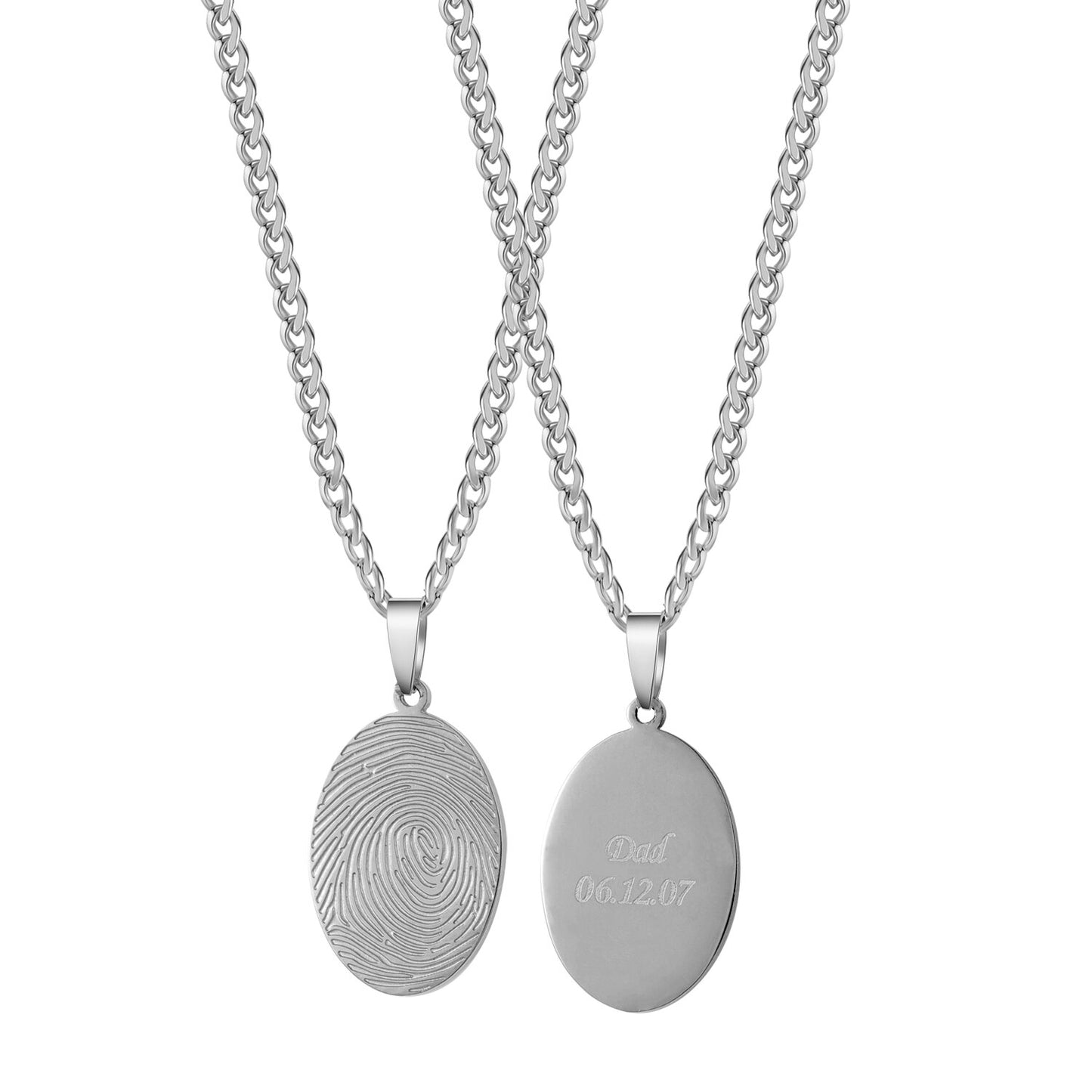 Fingerprint Double Sided Necklace QSN3021