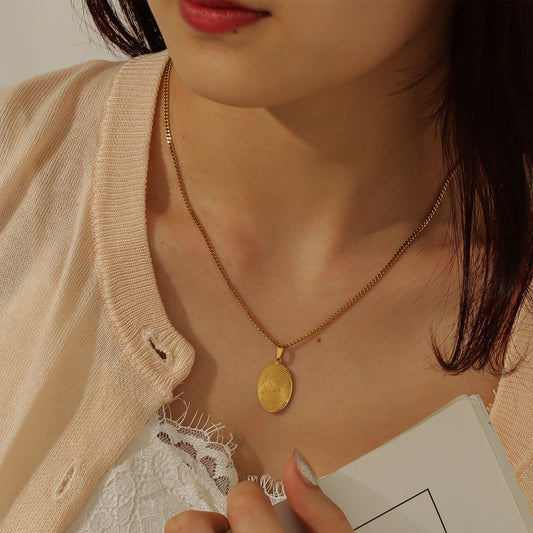 Fingerprint Double Sided Necklace  QSN3021