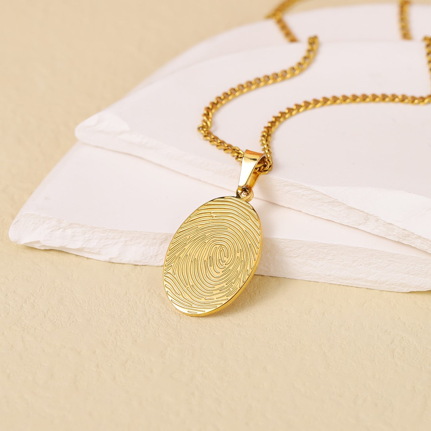Fingerprint Double Sided Necklace QSN3021