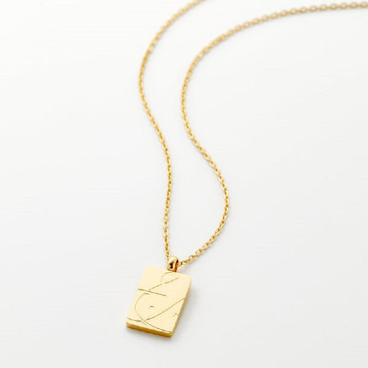 Calligraphy Arabic Rectangle Pendant MN2012