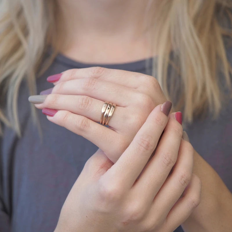 Round Engraved Name Rings SDR860