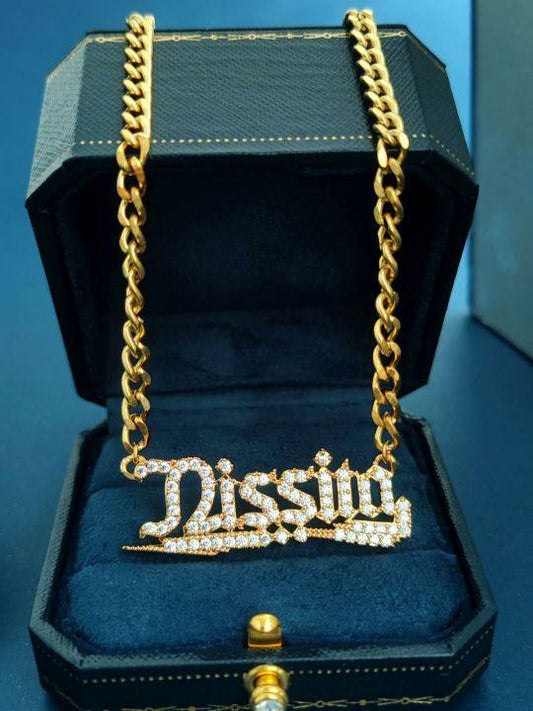 3D Custom Name Crystal Necklace 3DN-N8661