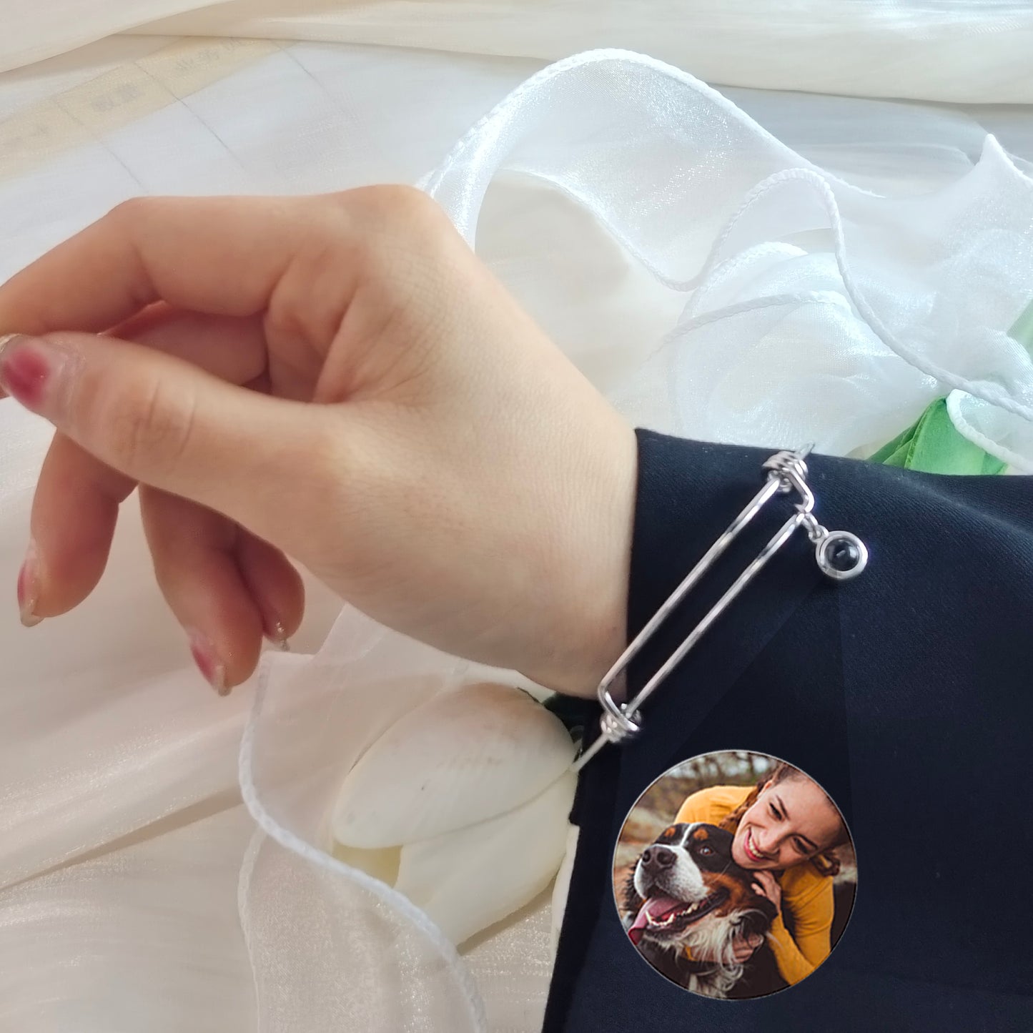 Custom Projection Photo Bracelet SS-B0017