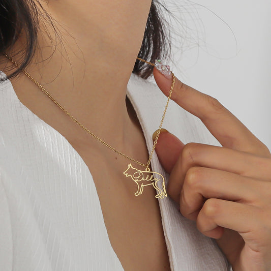 Custom Dog Necklace With Name MN1324