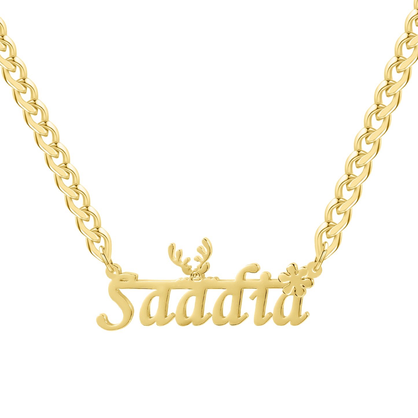 Christmas Antlers Name Necklace QN994