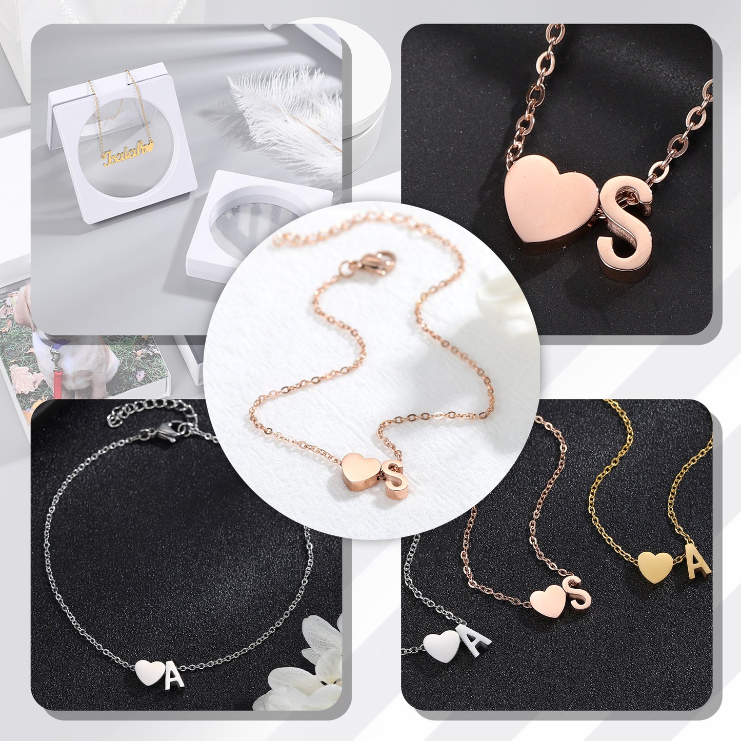 nitial Letter Anklet SA195