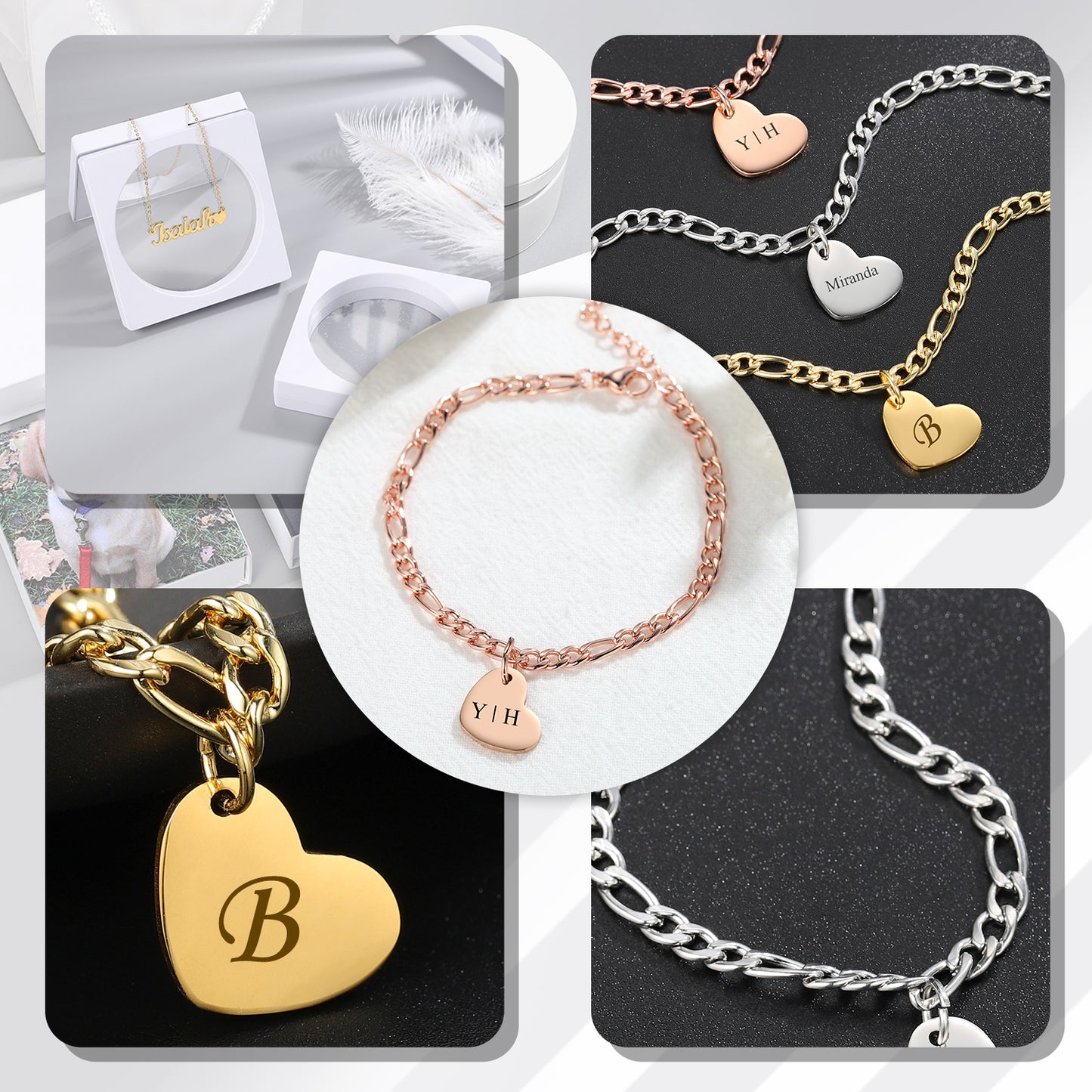 Custom Engrave Name Anklets QA193