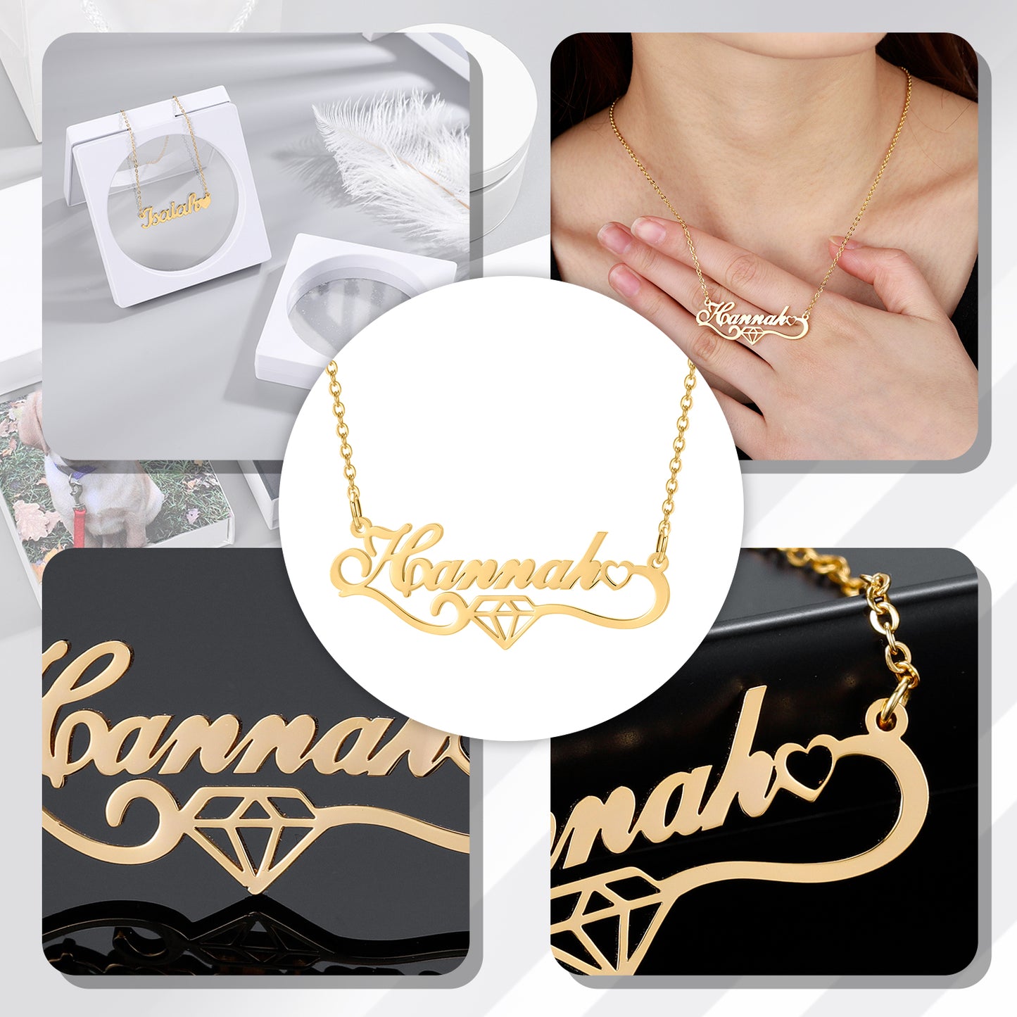 Collier Prénom Diamant Personnalisé QN428