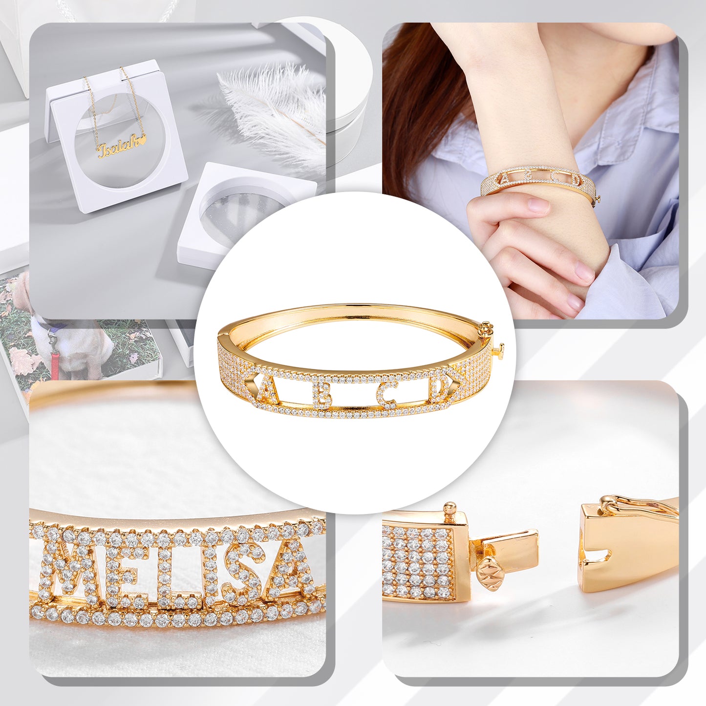 Zirconia Name Bracelet QB335