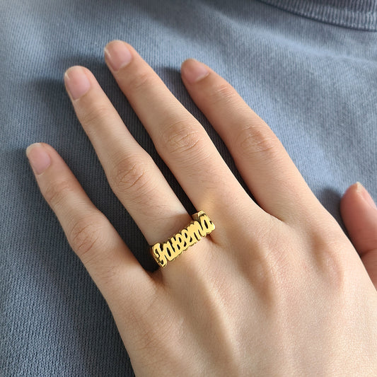 Hip Hop 3D Name Ring QR170