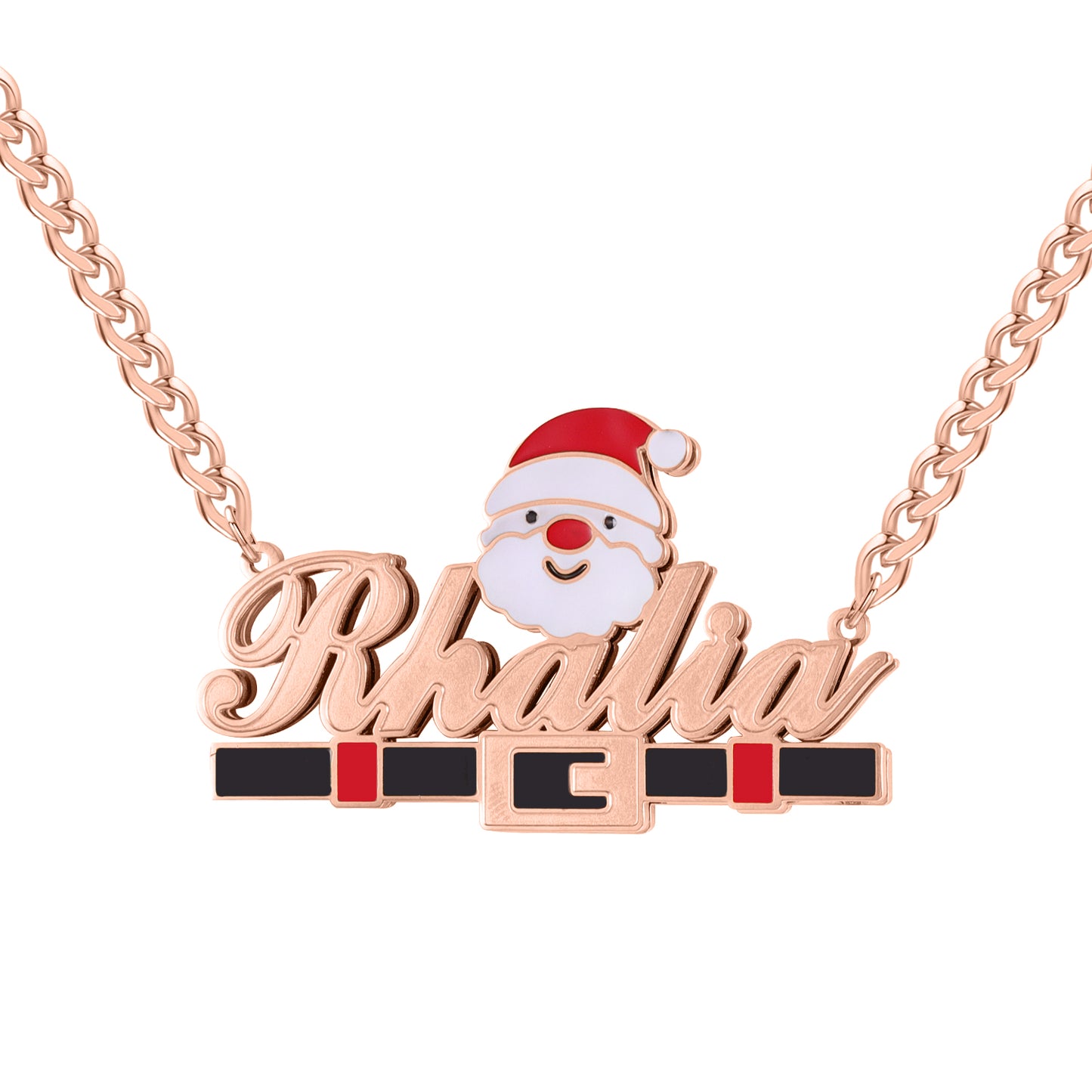 Christmas Santa Claus Name Necklace QN997