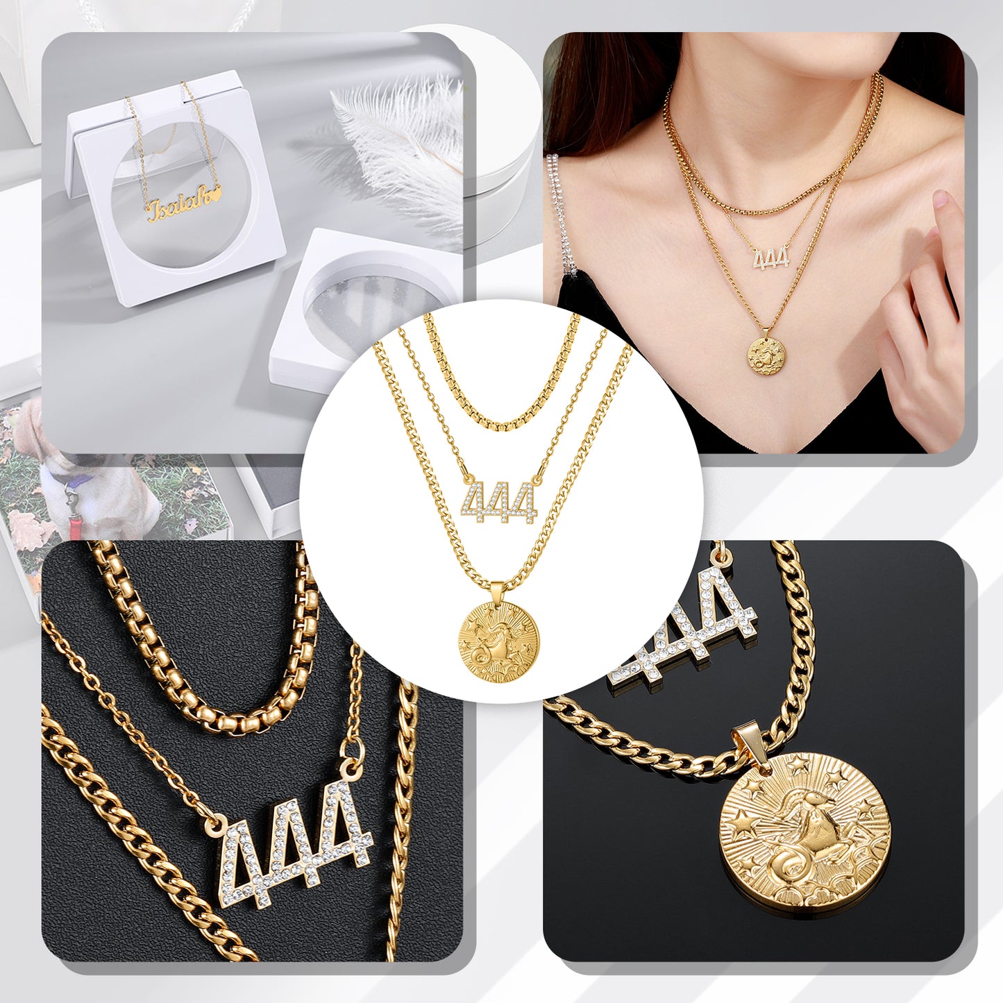 Angel Number Pendant With Constellation QN556