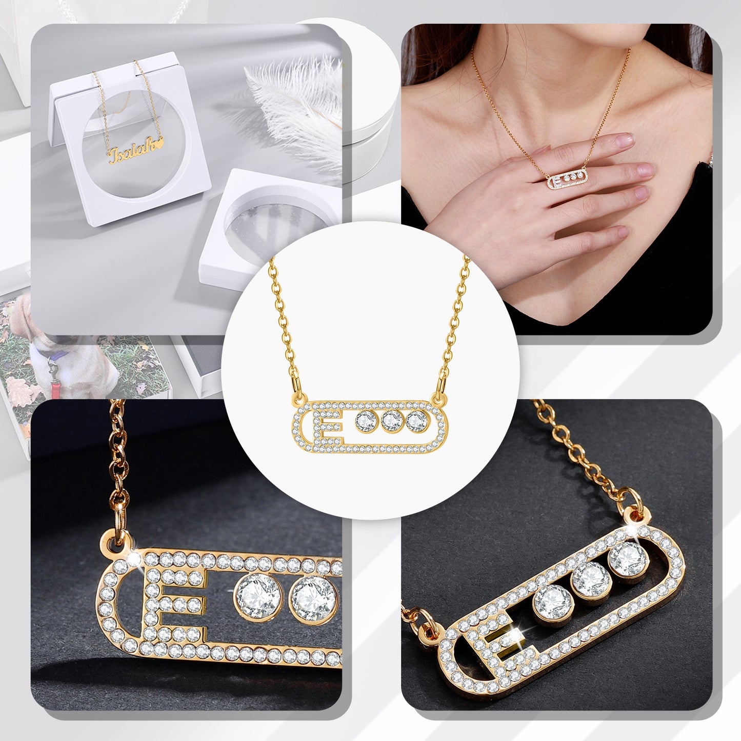 Collier lettre initiale QN601