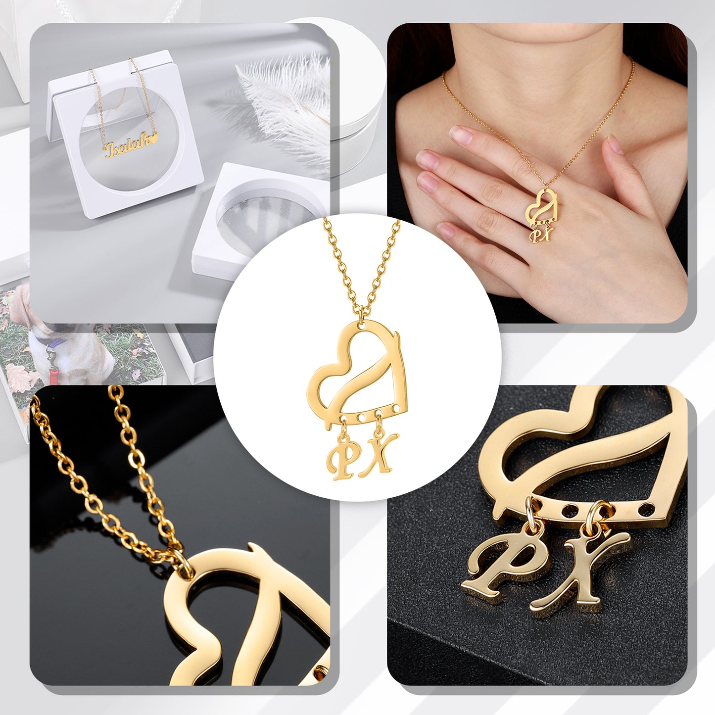 Customized Initial Letter Necklace QN501