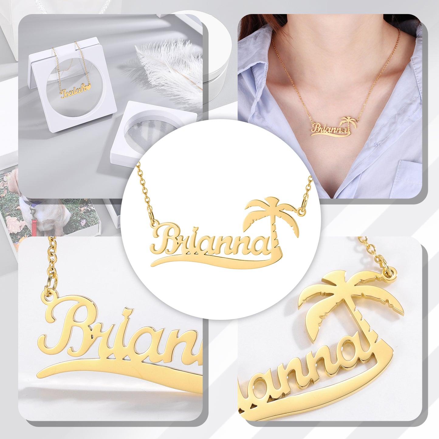 Coconut Tree Name Necklace QN315