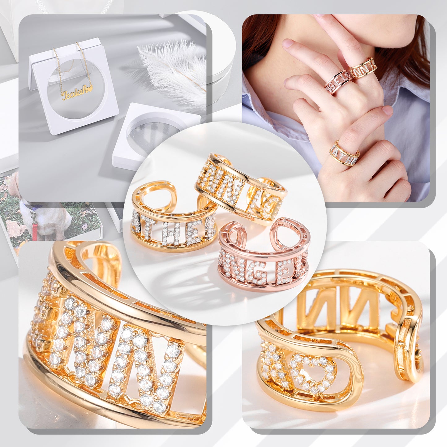 Diamond Letter Ring QR323