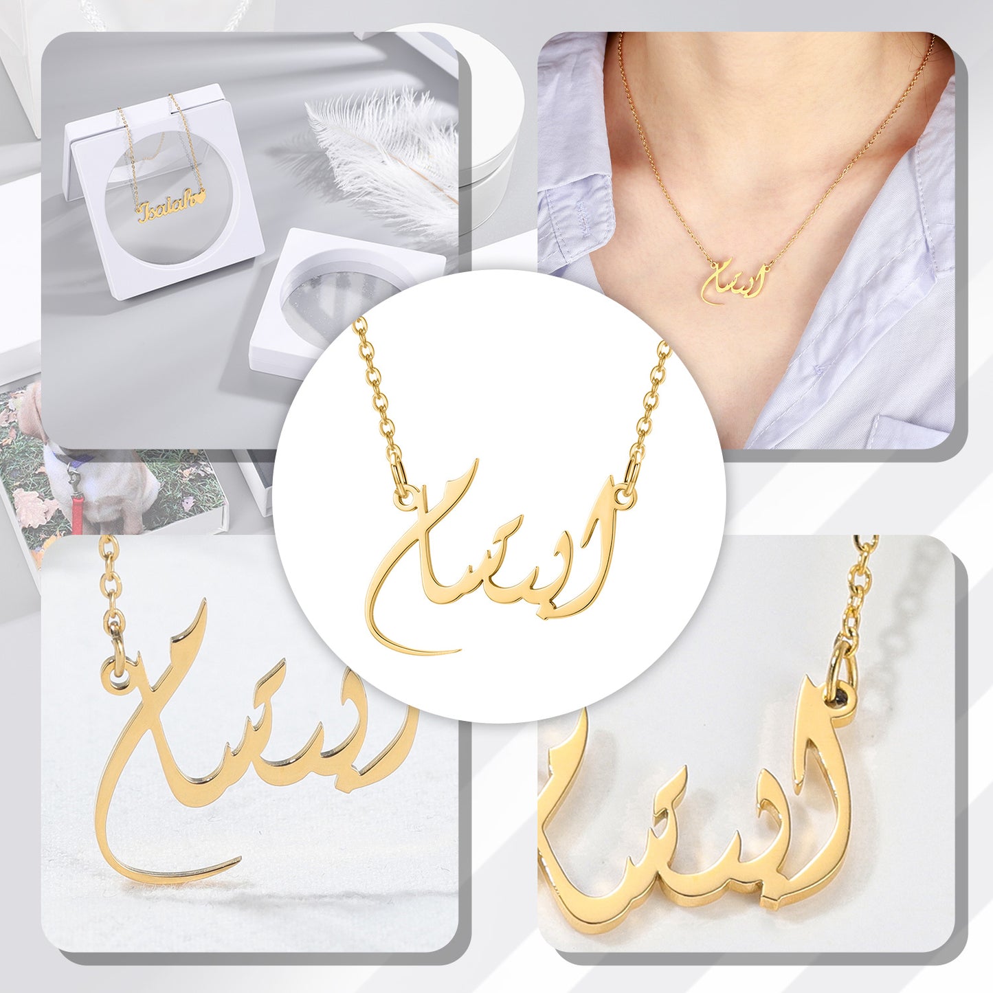 Arabic Allah Calligraphy Necklace QN266