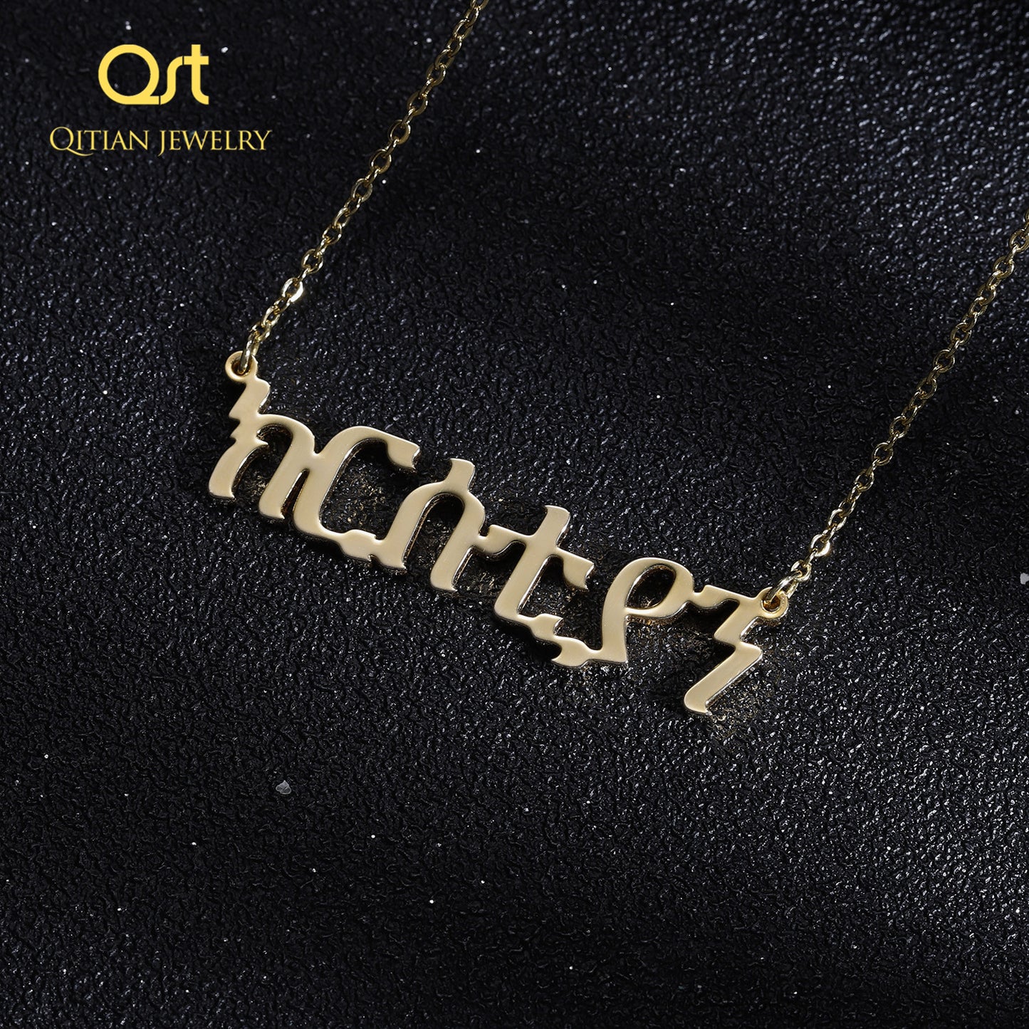 Amharic Pendant Customized Name Necklace