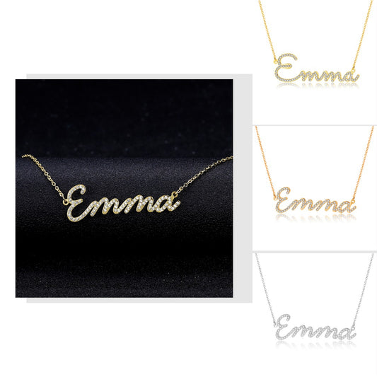 Name Necklace Iced Out Zirconia Necklaces