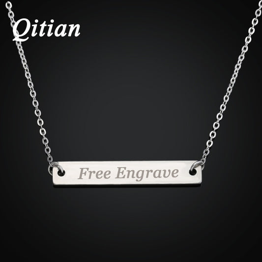 Bar Necklace Engraved
