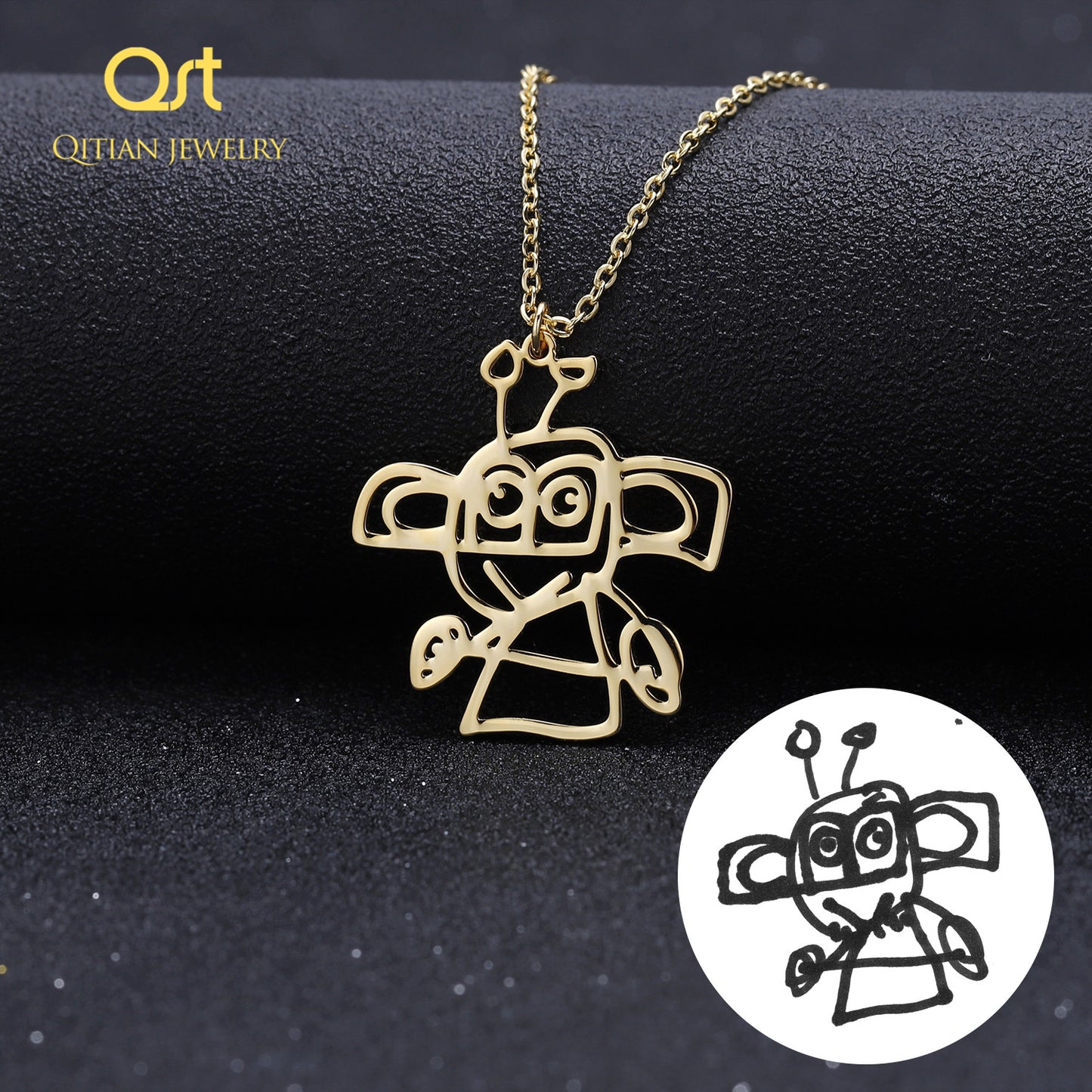 Kid's Drawing Necklace Bracelet Keychain QN815