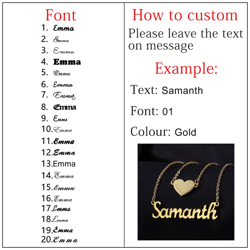 Heart Name Layer Necklace For Women