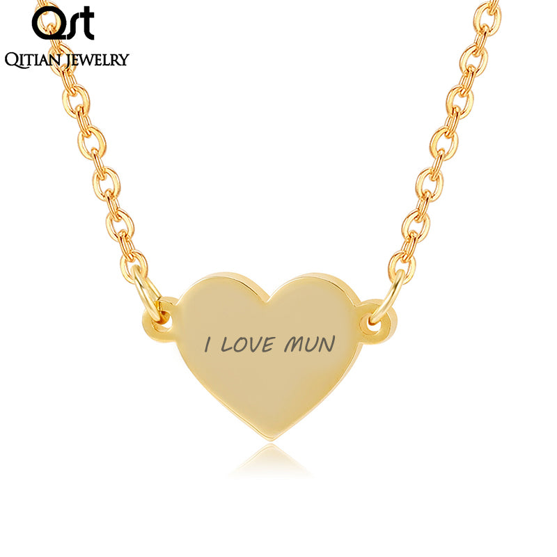 Engrave Photo Name Heart Pendant