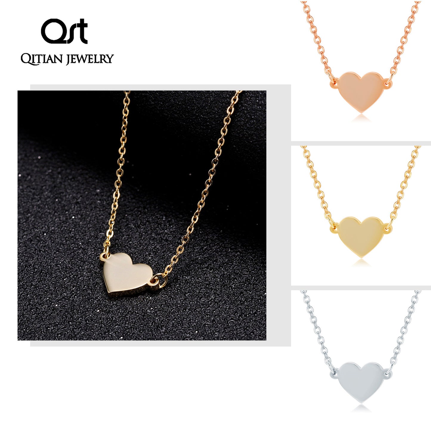 Engrave Photo Name Heart Pendant