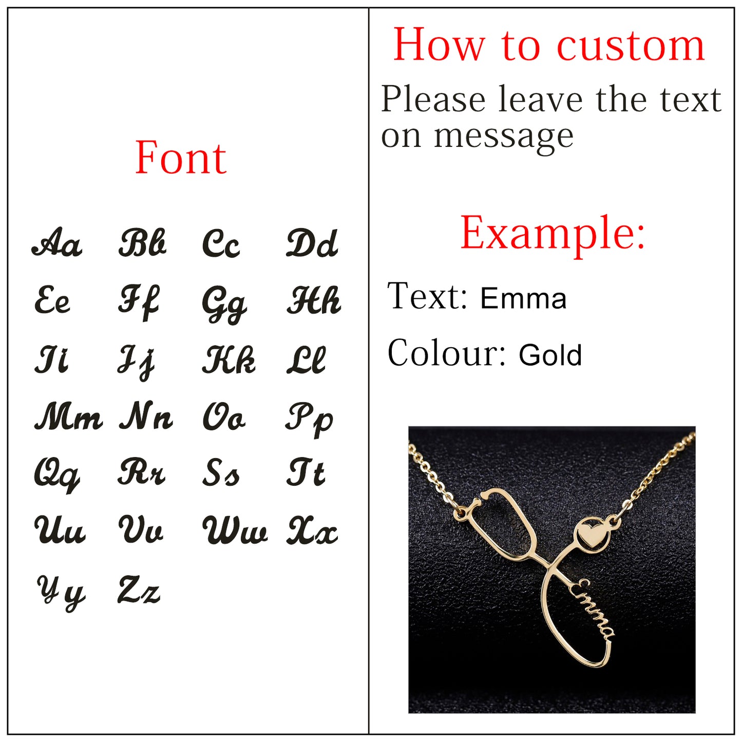 Stethoscope Personalized Name Necklaces QN123