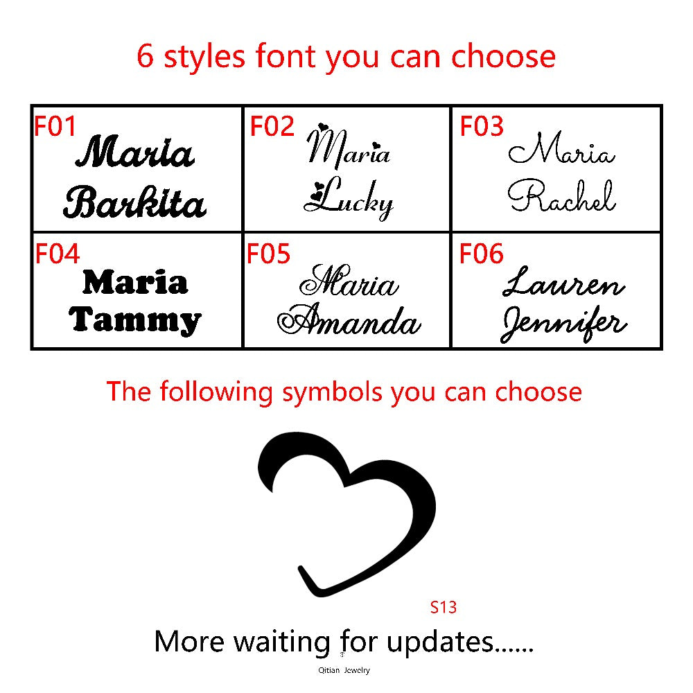 Half Love Romantic Name Necklace