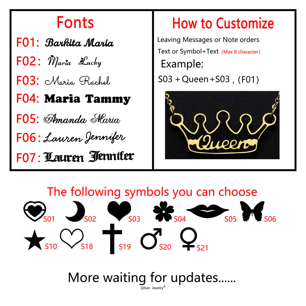 Customize Crown Necklace