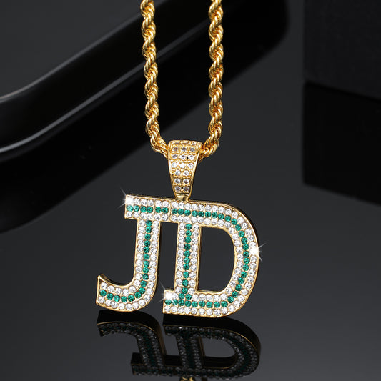 Rope Chain Hip Hop Birthstone Necklace QN697