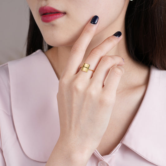 Engraved Handwriting Rings DR001