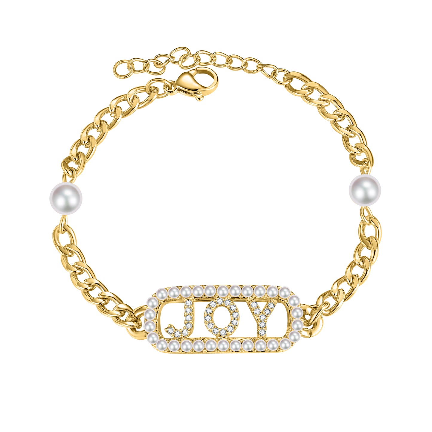 Pearl Chain Name Bracelets QB515