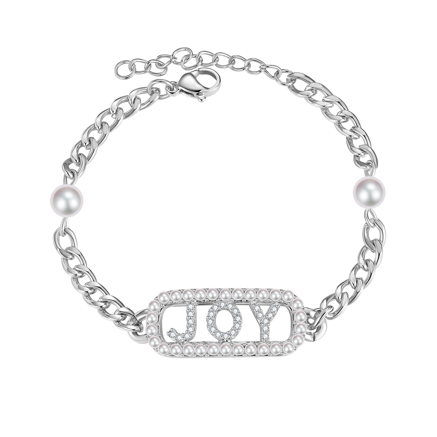 Pearl Chain Name Bracelets QB515
