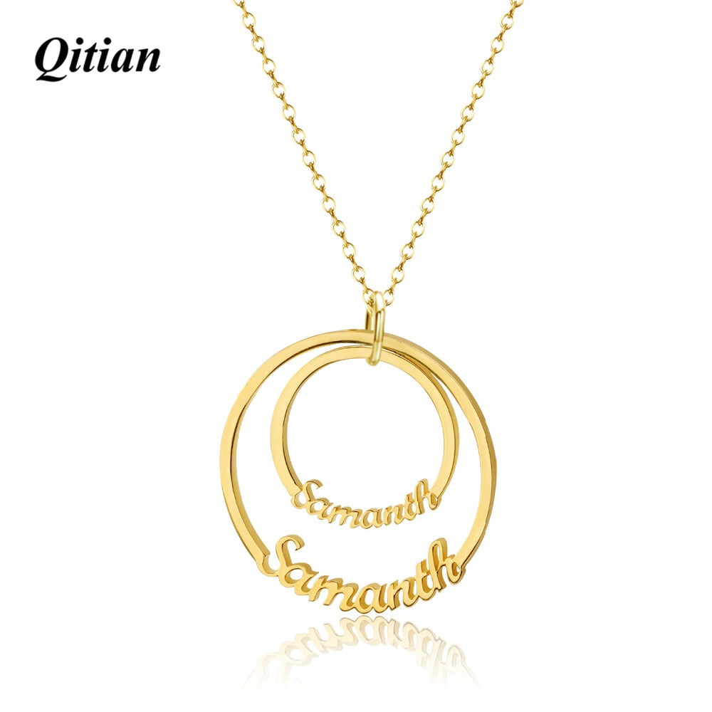 Collier Personnalisé Double Disques