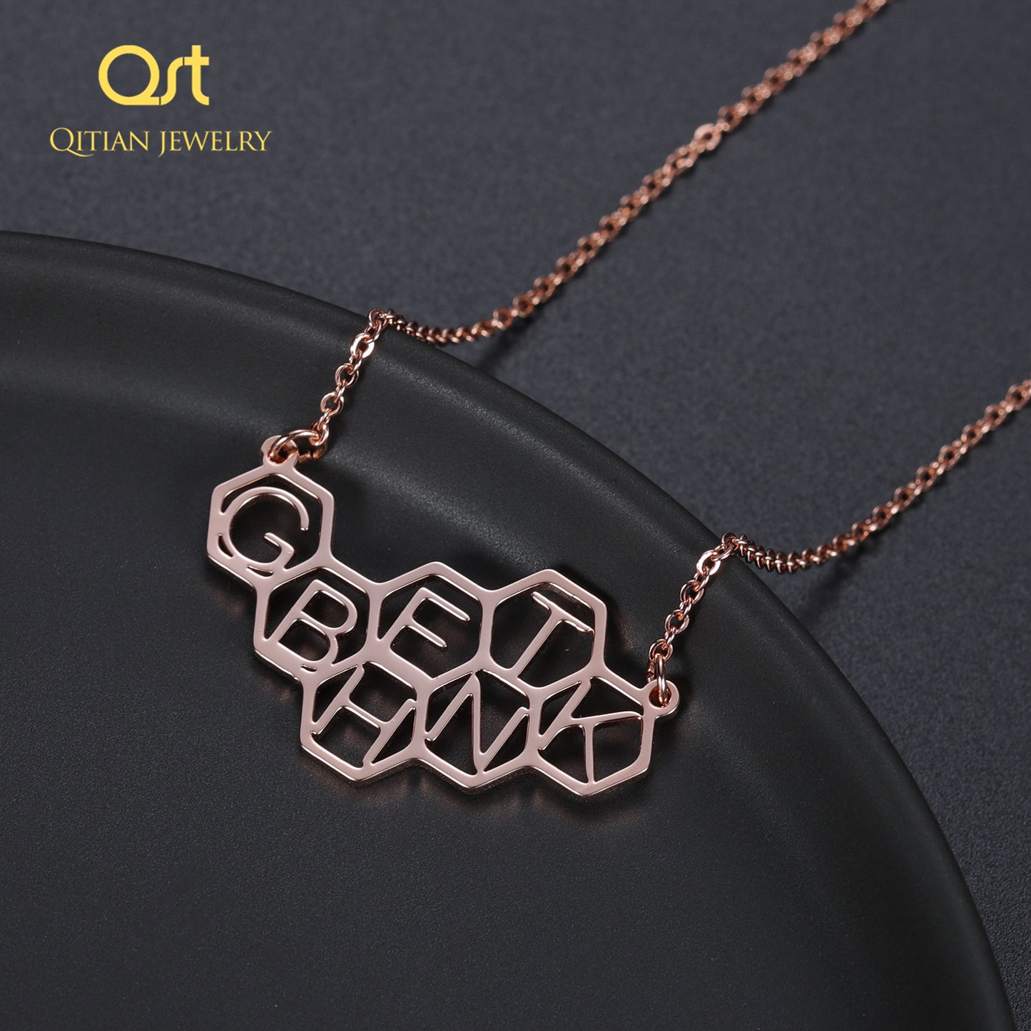 Honey Comb Bee Hive Necklace QN20755