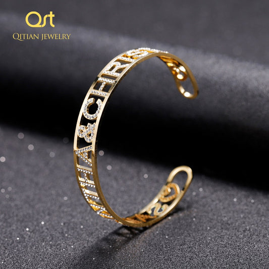Gold Name Bangles Personalized Bangle QB312
