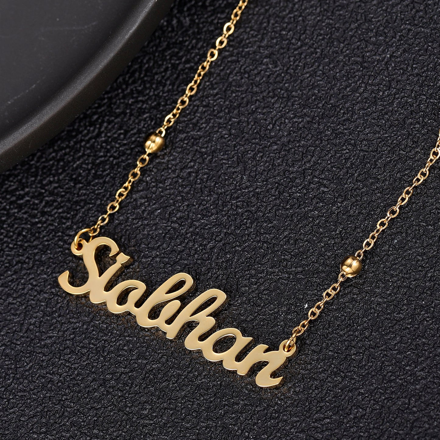 Bead Chain Name Necklace QN153-1