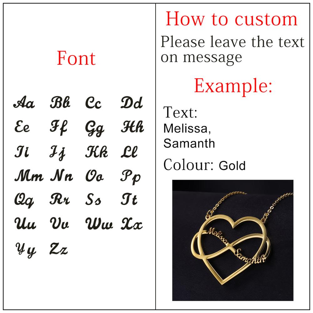 Heart Infinite Customized Name Necklaces