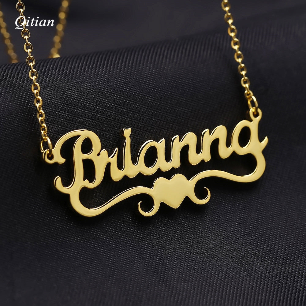 Heart With Personalized Name Necklace