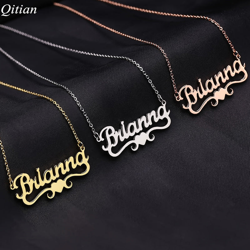 Heart With Personalized Name Necklace